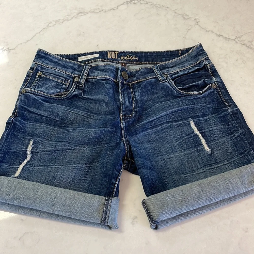 Kut Catherine Size 8 Denim Shorts